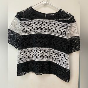 Cute black and white blouse